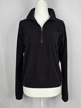 Novara by REI | Fleece Pullover Quarter Zip | Cycling Back Pocket | Black | S